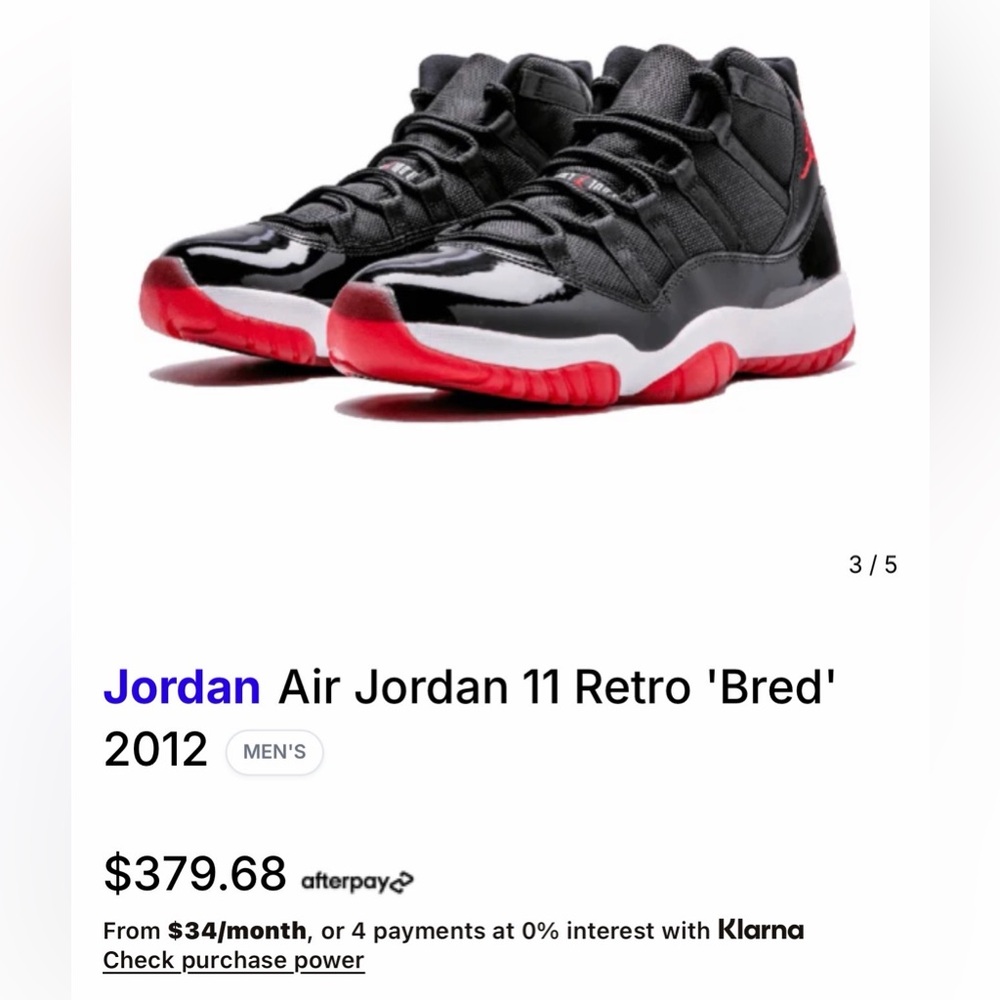 Jordan 11 “bred” 2012 release, size 11 never worn ! - Picture 12 of 14
